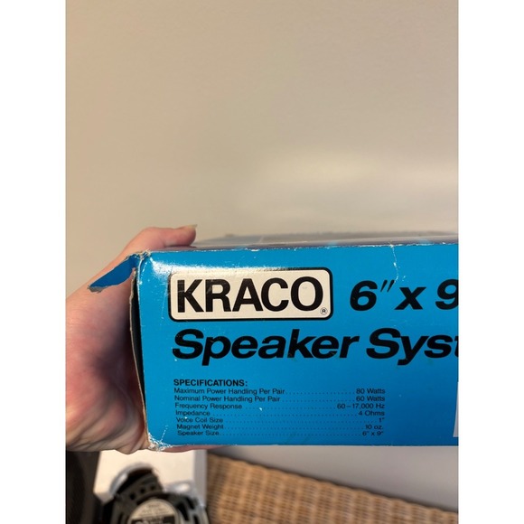 KRACO‎ 6x9" Car Speakers 3-Way System 80 Watts Max Power Vintage - Picture 3 of 11